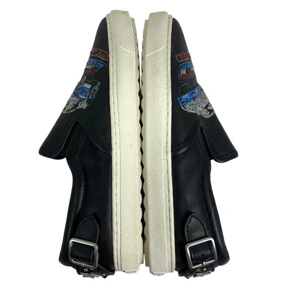 COACH C103 Race Car Sequin Sneakers Slip On Low Top Shoes Pointed Toe SZ 6.5 EUC - Picture 6 of 9